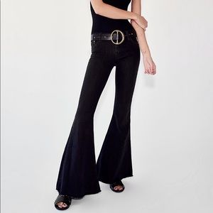 FREE PEOPLE Denim Super Flare Jeans